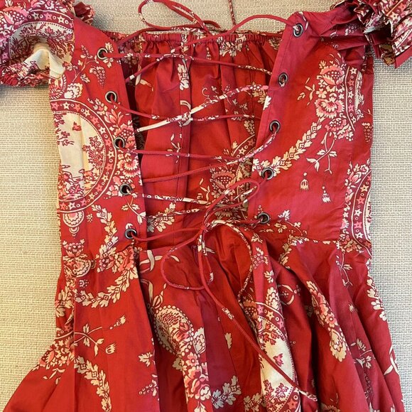 NEW Selkie The Ornament Foxglove Midi Dress Cotton Floral - Picture 8 of 12